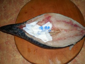 высушивание брюшка рыбы